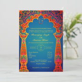パンジャビシーク結婚ズアナンドカラージゴールデン 招待状 (スタンド正面)