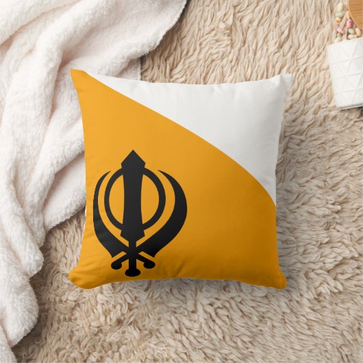 パンジャブのシーク教徒の神聖な旗のシク教Nishan Sahib クッション (ブランケット)