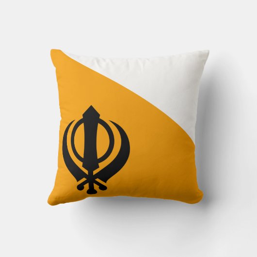 パンジャブのシーク教徒の神聖な旗のシク教Nishan Sahib クッション (裏面)