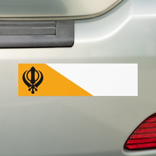パンジャブのシーク教徒の神聖な旗のシク教Nishan Sahib バンパーステッカー (車上)