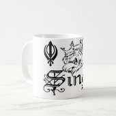 パンジャブ人のKhandaシーク教徒のKhalsaのデザインの商品 コーヒーマグカップ (正面左)