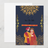 パンジャブ式結婚式招待状 招待状 (正面/裏面)