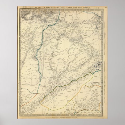 パンジャブ、アフガニスタン、カシュメール、シンド ポスター (正面)