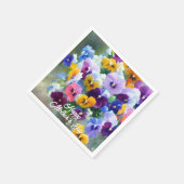 パンジーお母さんの日 スタンダードカクテルナプキン (角)