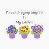 パンジーお洒落ガーデンステッカー シール (正面)