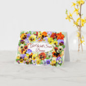 パンジーかわいらしはグリーティングカードを上手に取得 カード (黄色い花)