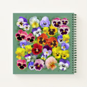パンジーかわいらしコラージュ名前をカスタムする ノートブック (裏面)