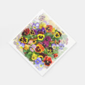 パンジーかわいらしモノグラムナプキンスのボウル スタンダードランチョンナプキン (角)