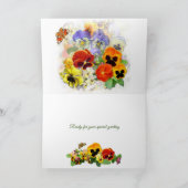 パンジーかわいらし カード (内部)