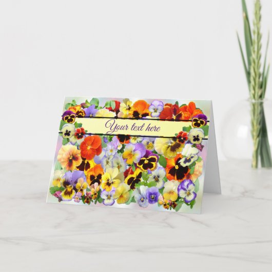 パンジーかわいらし カード (正面)