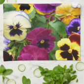 パンジーかわいらし キッチンタオル (折り畳み)