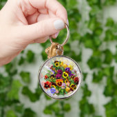 パンジーかわいらし キーホルダー (手)