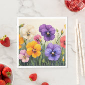 パンジーかわいらし スタンダードランチョンナプキン (インサイチュ)