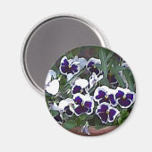 パンジーかわいらし マグネット (正面/裏面)