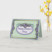 パンジーが母の日を描く カード (黄色い花)