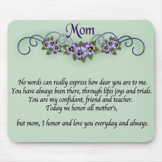 パンジーが母の日を描く マウスパッド (正面)