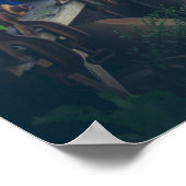 パンジーが飾られたカントリーハウス鮮やかポーチ ポスター (角)