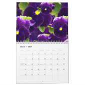 パンジーで私の世界を彩かわいらしり カレンダー (3月 2027)