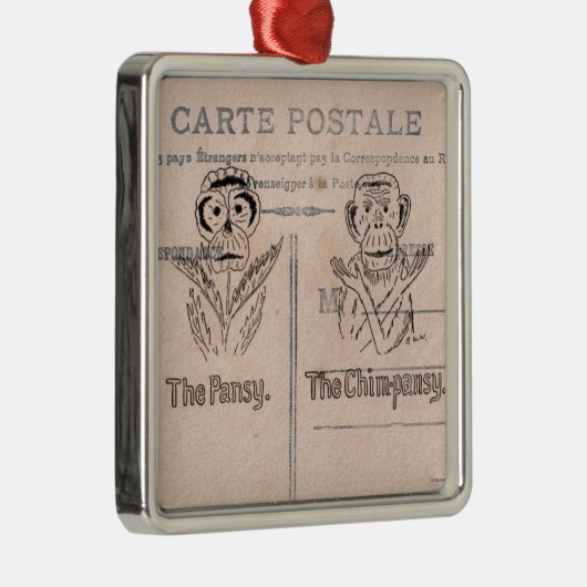 パンジーとチンプユーモア メタルオーナメント (右)