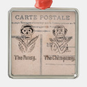 パンジーとチンプユーモア メタルオーナメント (正面)