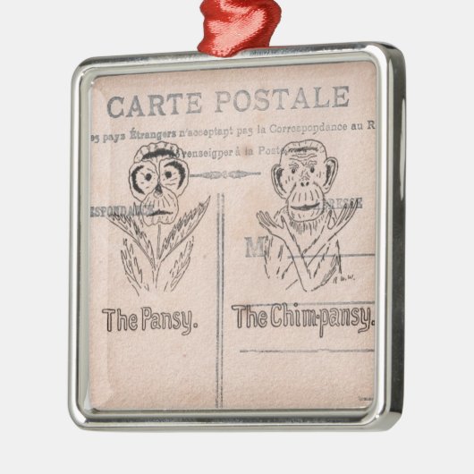 パンジーとチンプユーモア メタルオーナメント (左)
