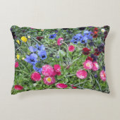 パンジーとデイジーアクセント枕 アクセントクッション (正面)