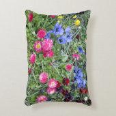 パンジーとデイジーアクセント枕 アクセントクッション (正面(垂直))