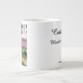 パンジーとフルーアデリス – Martha's Vineヤード ジャンボコーヒーマグカップ (正面)