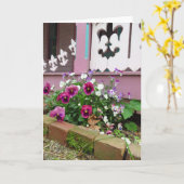 パンジーとフルーアデリス – Martha's Vineyard Card カード (黄色い花)