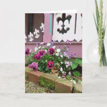 パンジーとフルーアデリス – Martha's Vineyard Card