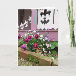 パンジーとフルーアデリス – Martha's Vineyard Card カード