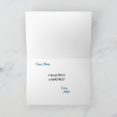 パンジーと蝶の母の日 カード (内部)