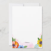 パンジーと蝶の誕生日パーティー 招待状 (裏面)