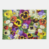 パンジーと蝶 キッチンタオル (横)