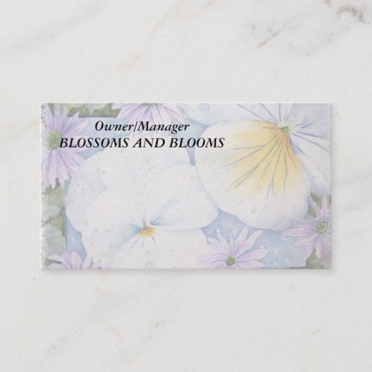 パンジーのカスタマイズ可能な名刺 名刺 (正面)