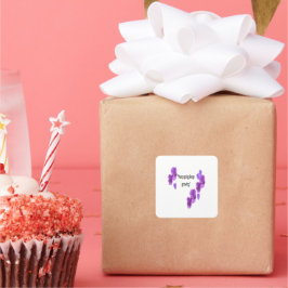 パンジーのシール スクエアシール