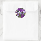 パンジーのシール ラウンドシール (バッグ)