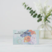 パンジーのティーカップカスタマイズ可能な名刺 名刺 (スタンド正面)