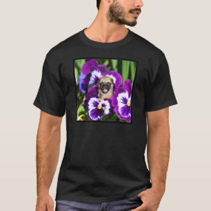 パンジーのパグの子犬 Tシャツ