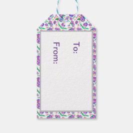 パンジーのパターン ギフトタグ