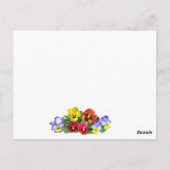 パンジーのパッチワーク ポストカード (裏面)