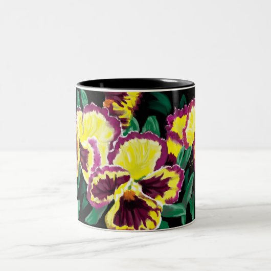 パンジーのマグ ツートーンマグカップ (中央)