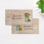 パンジーのメイスン結婚ジャーつるラベル (デスク)