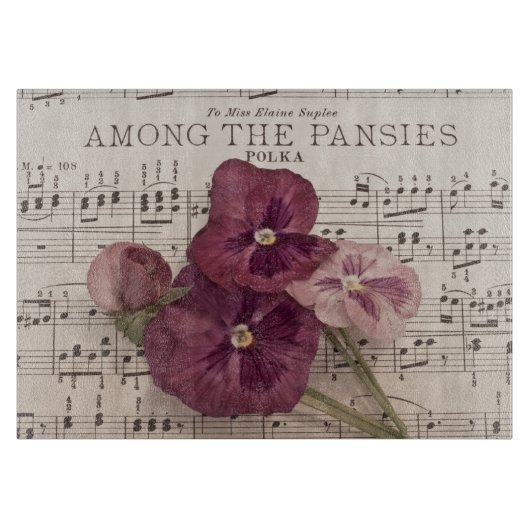 パンジーの中で カッティングボード (正面)