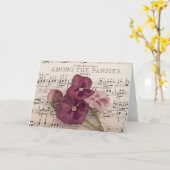 パンジーの中で カード (黄色い花)