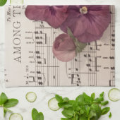 パンジーの中で キッチンタオル (折り畳み)