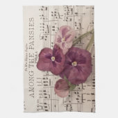 パンジーの中で キッチンタオル (縦)