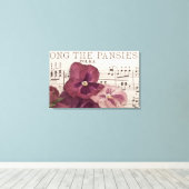 パンジーの中で キャンバスプリント (インサイチュ (ウッドフロア))