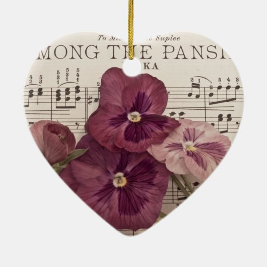 パンジーの中で セラミックオーナメント (裏面)