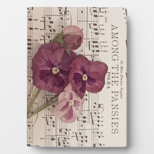 パンジーの中で フォトプラーク (正面)